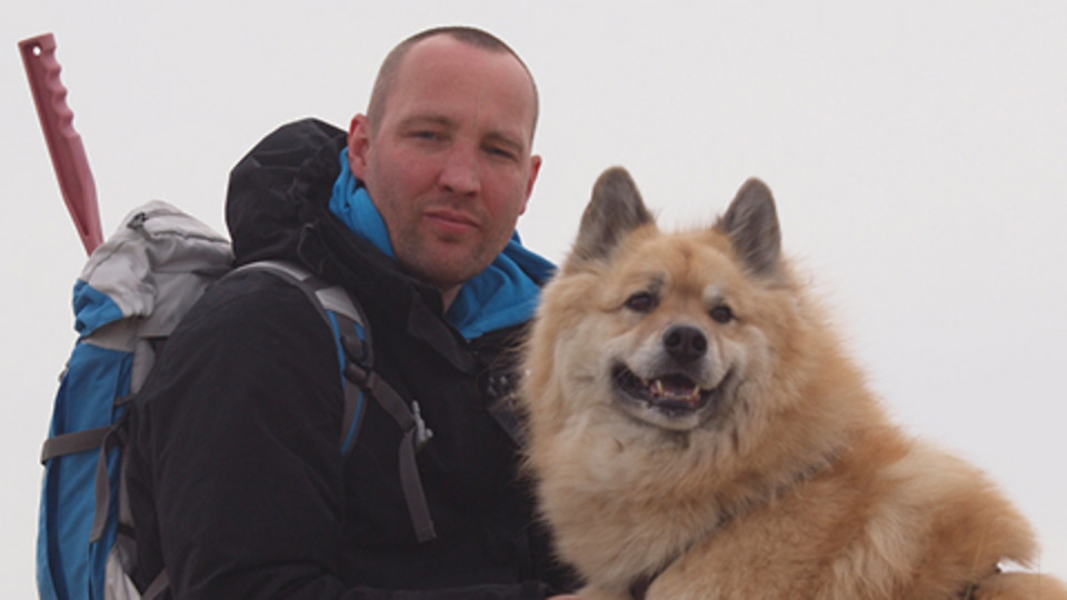 Sven Weiboldt with dog