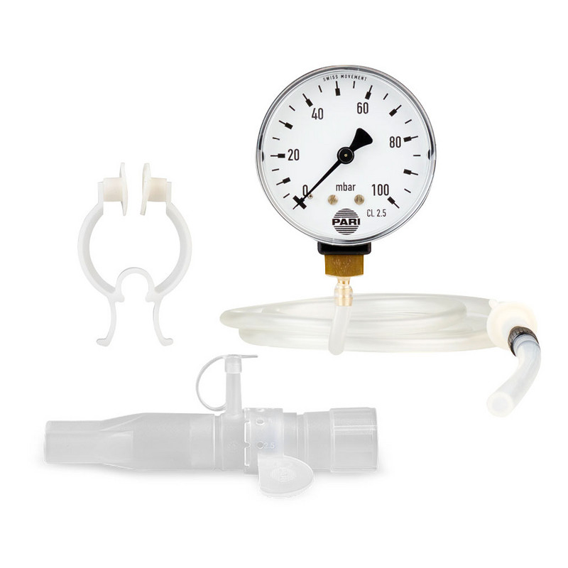 Produktabbildung – PARI PEP S System mit Druckanzeiger