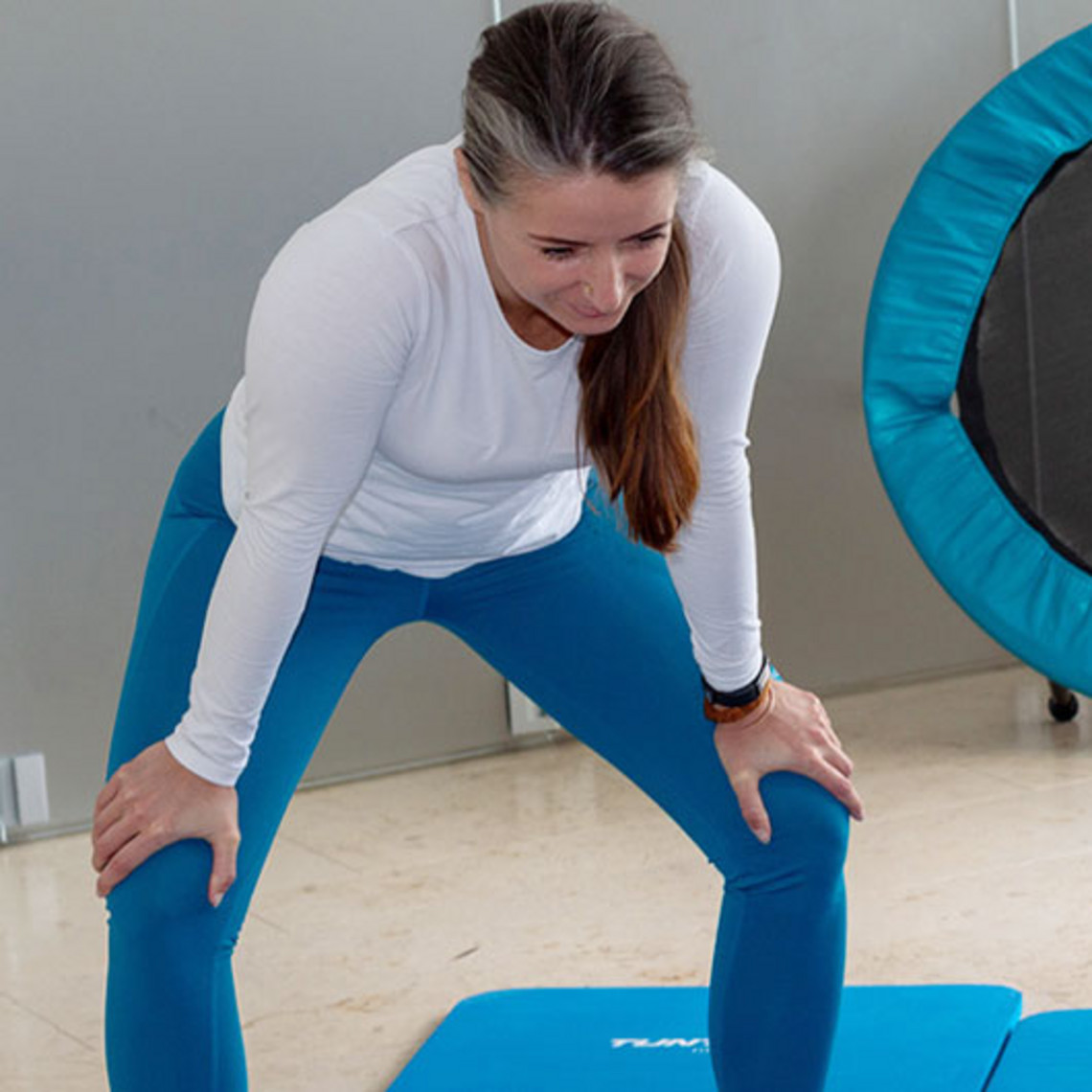 Woman performing the goalkeeper position