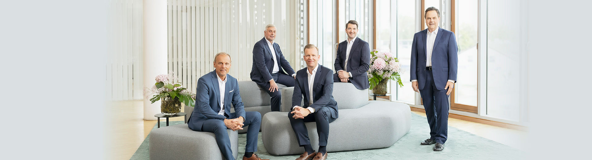 The executive leadership team of the PARI Group – Arne W. Dirks, Jürgen Müller, Dr. Frank Bredl, Dr. Stefan Seemann, Geoff A. Hunziker