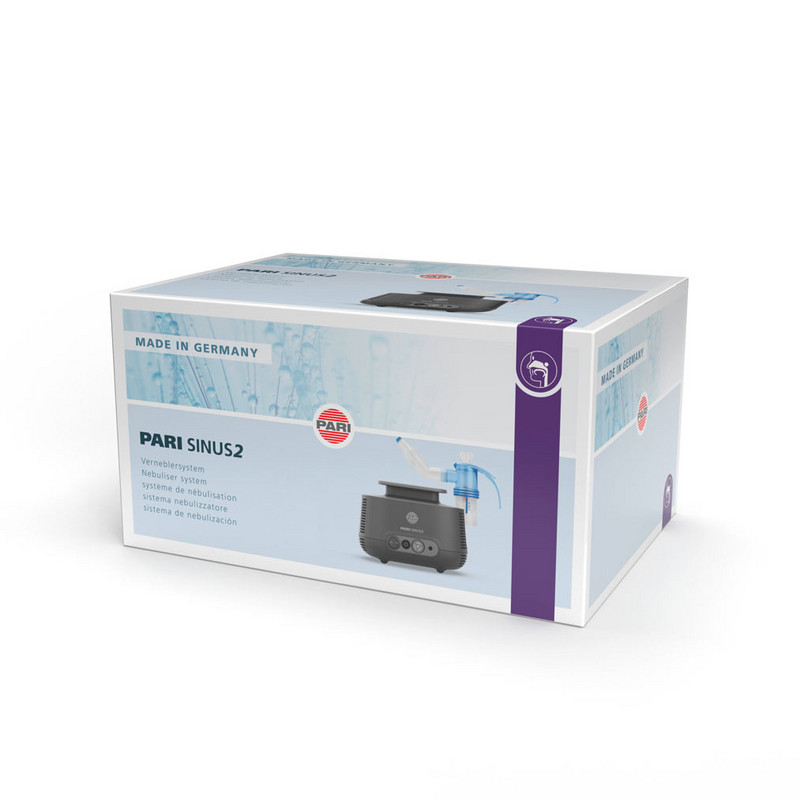 Produktabbildung – Die Abbildung zeigt das Inhaliergerät in seiner handelsüblichen Verpackung.