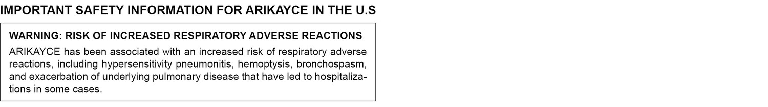 Important safety information for Arikayce in the IU.S.