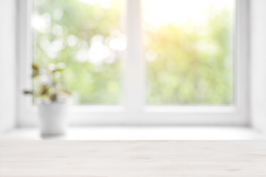 Slightly blurred image of a window from the inside