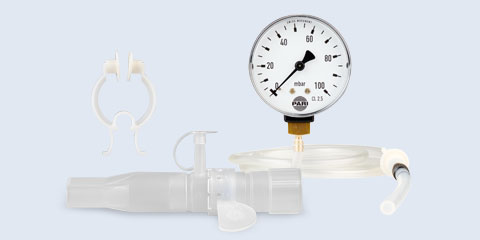 Produktabbildung: PARI PEP S System mit Druckanzeiger