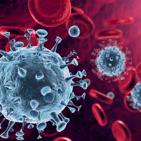 Coronavirus - Chronische Lungenerkrankung Covid19 Vsualisierung