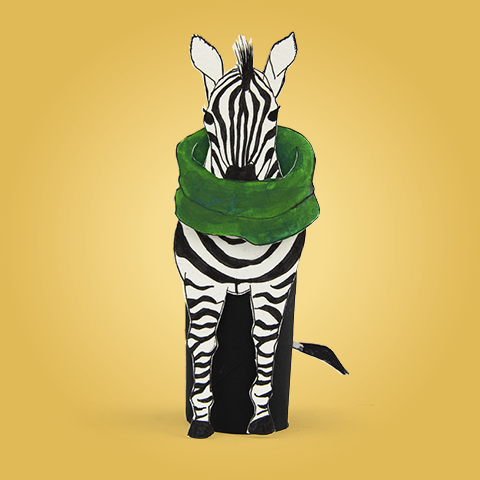 Zola, das Zebra, hat Halsschmerzen.