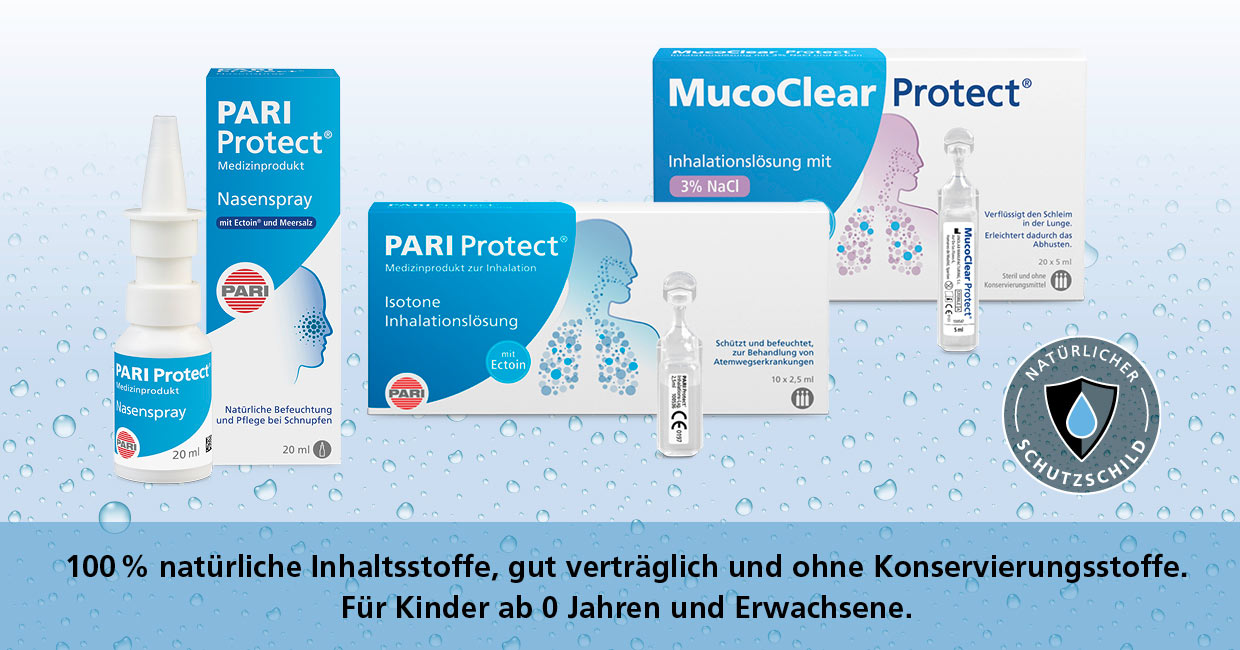 PARI Protect® – zur Abwehr, Linderung und Befeuchtung