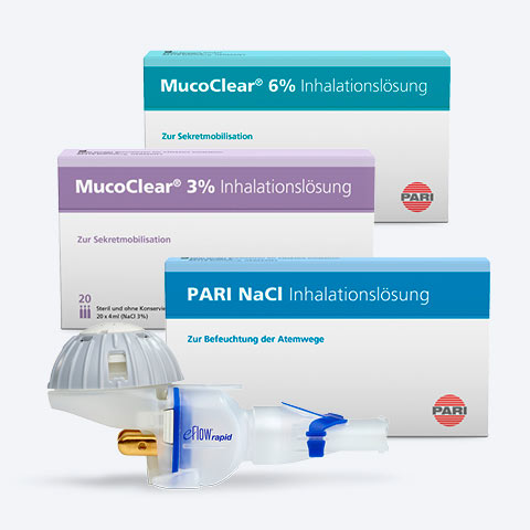 eFlow® in Kombination mit PARI Inhalationslösungen