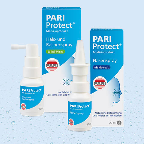 PARI Protect Hals- und Rachenspray und PARI Protect Nasenspray