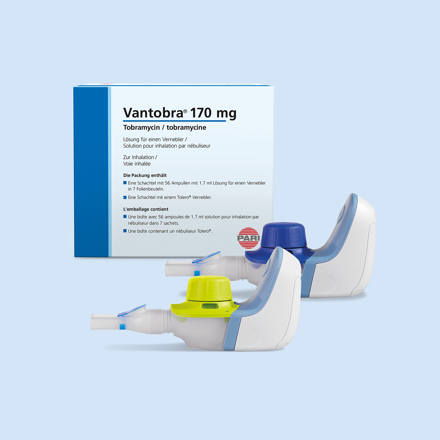 Markteinführung des VELOX®, Kitabis® Pak und Vantobra®