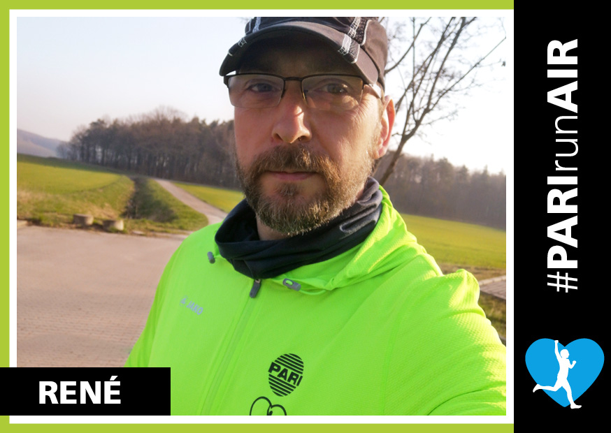 “As a PARI RunAIR, the topic of “air and lungs” is very near and dear to my heart, says the 6’4” René, explaining his motivation to be a PARI RunAir