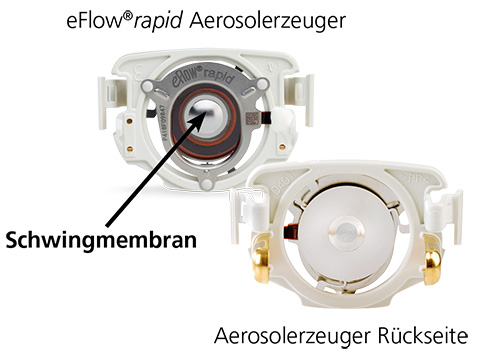 Aerosol head with vibrating membrane