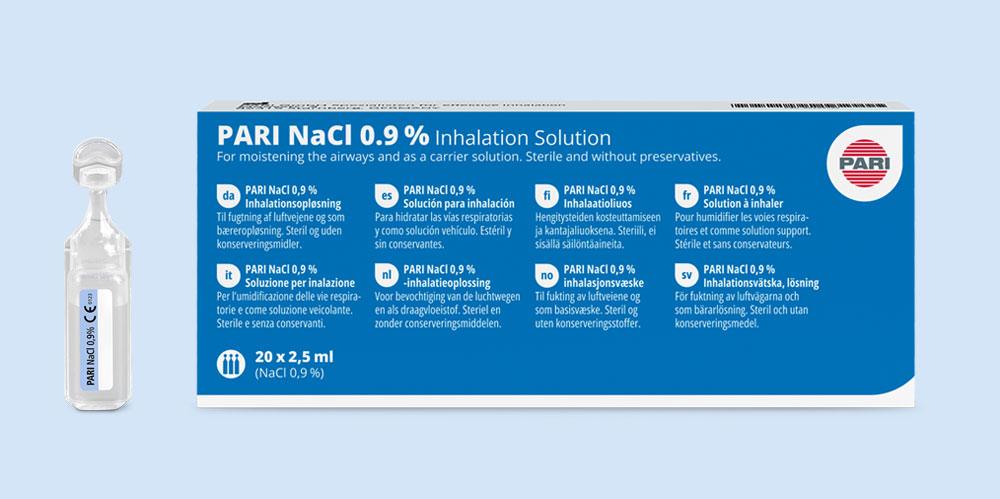 Packaging - PARI NaCl 0.9% Inhalation Solution