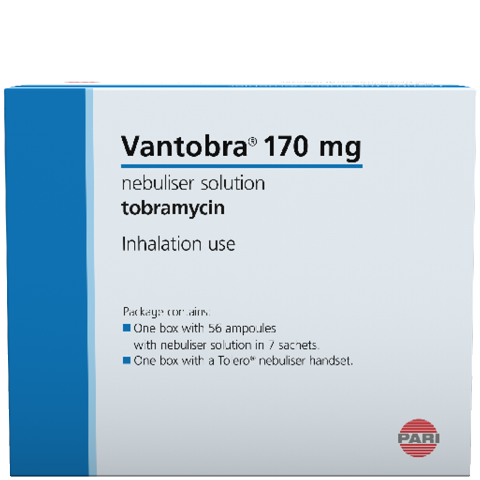 Vantobra 170 mg nebuliser solution packaging